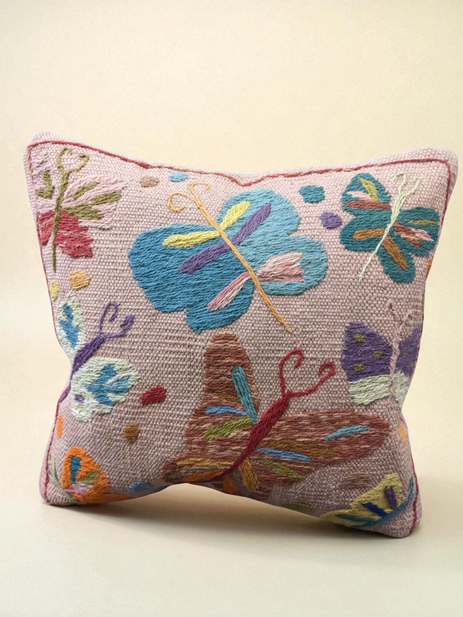 Suzani Hand Embroidered Cushion Cover - 45 x 45 cm - Handmade