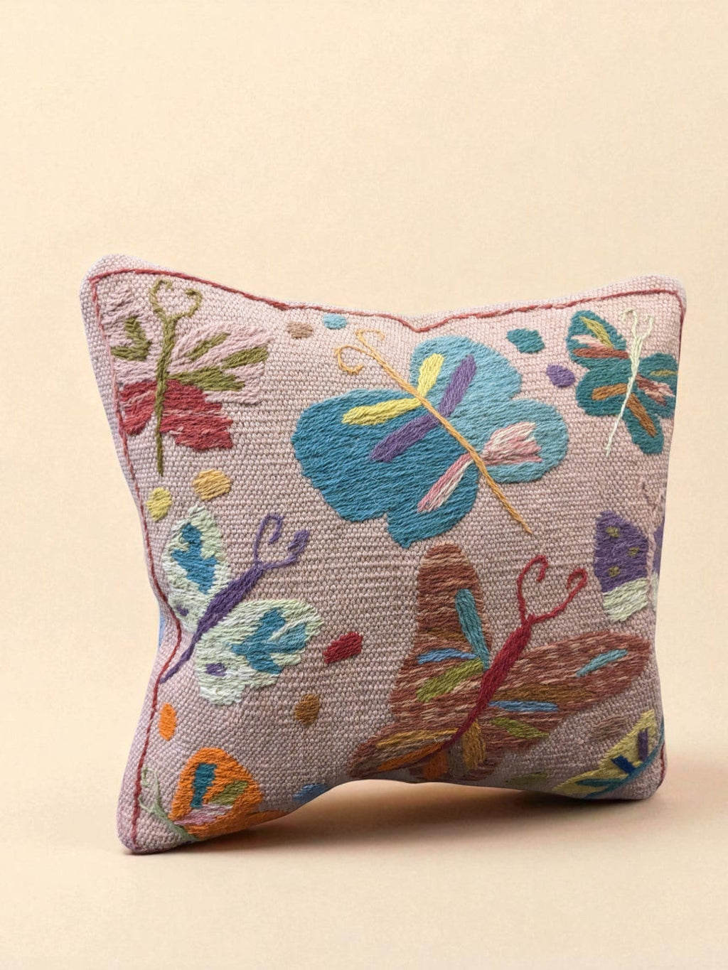 Suzani Hand Embroidered Cushion Cover - 45 x 45 cm - Handmade