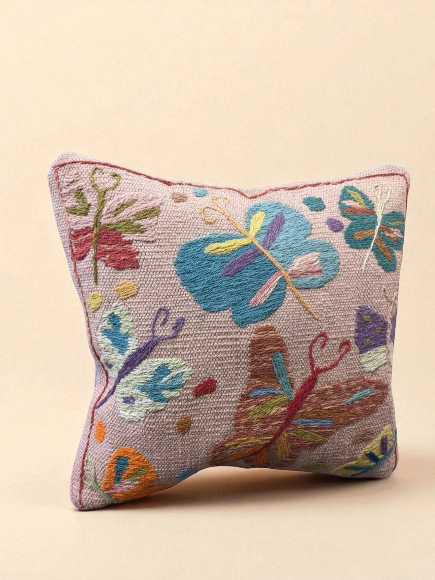 Suzani Hand Embroidered Cushion Cover - 45 x 45 cm - Handmade