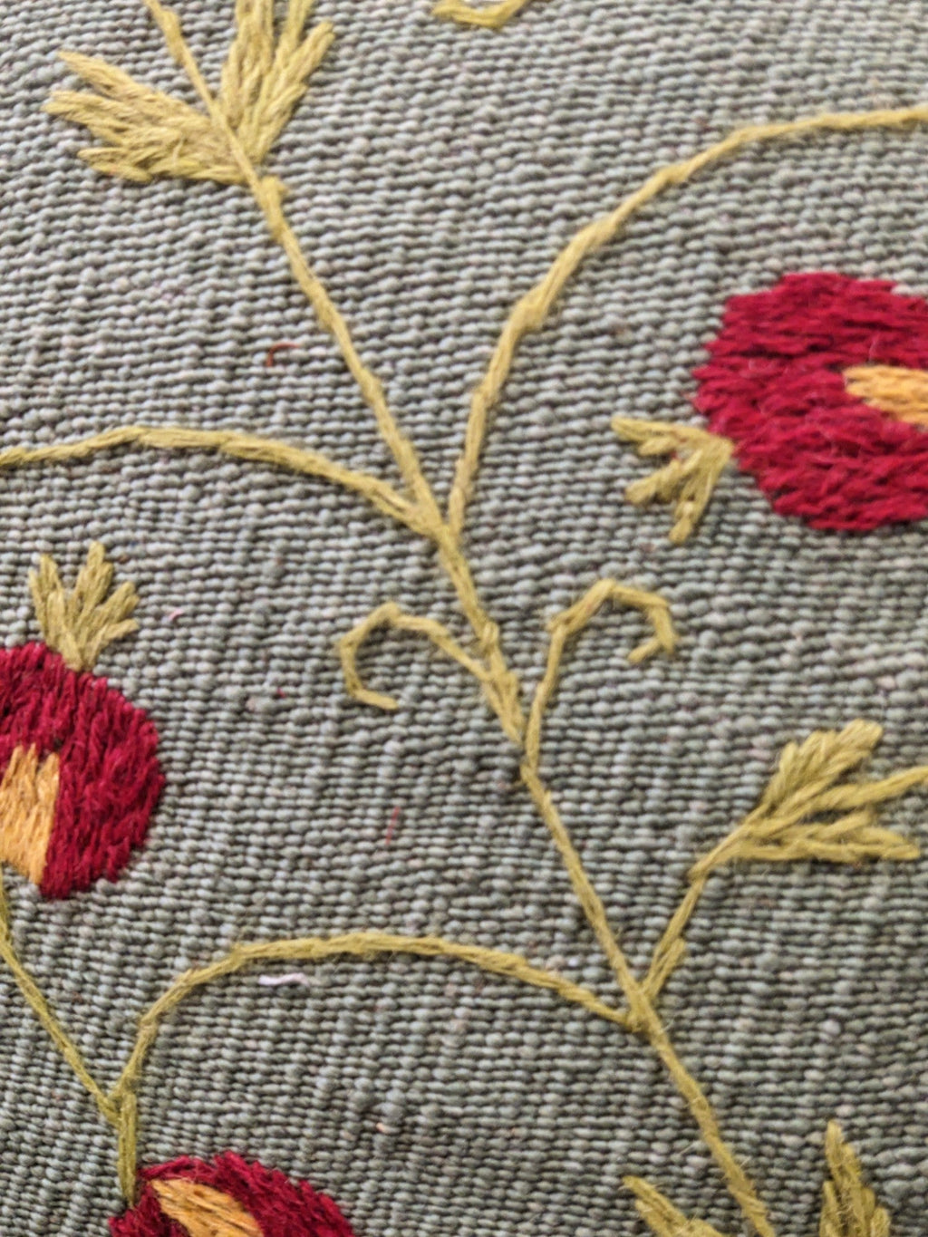 Suzani Hand Embroidered Cushion Cover - 45 x 45 cm - Handmade