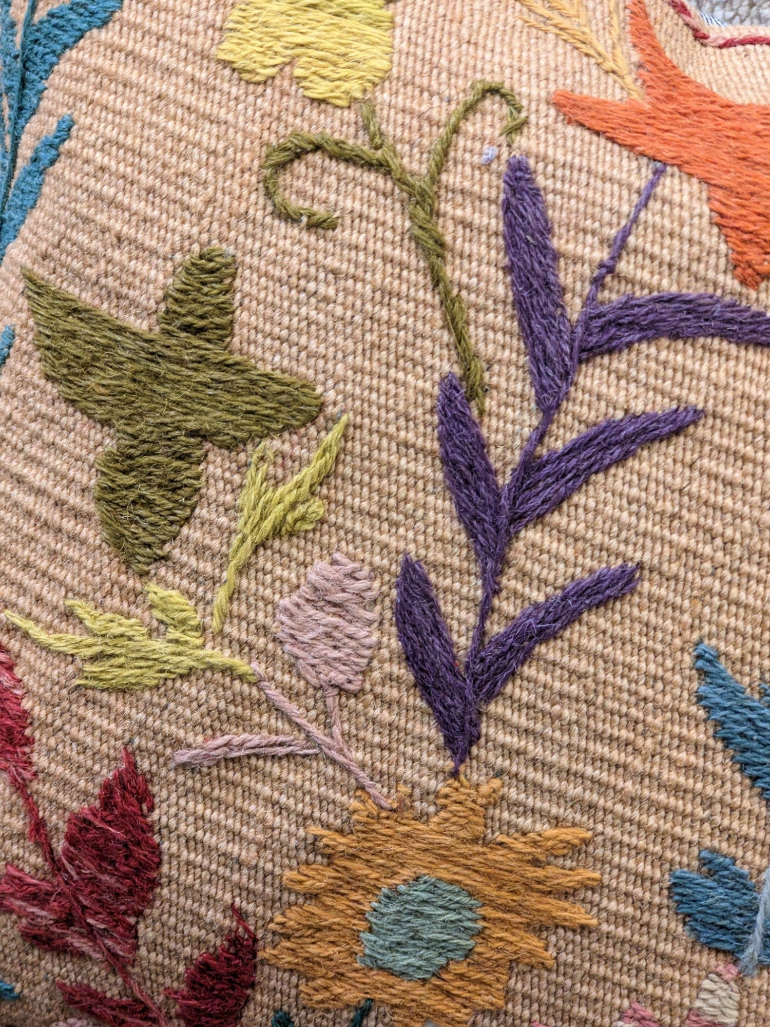 Suzani Hand Embroidered Cushion Cover - 45 x 45 cm - Handmade