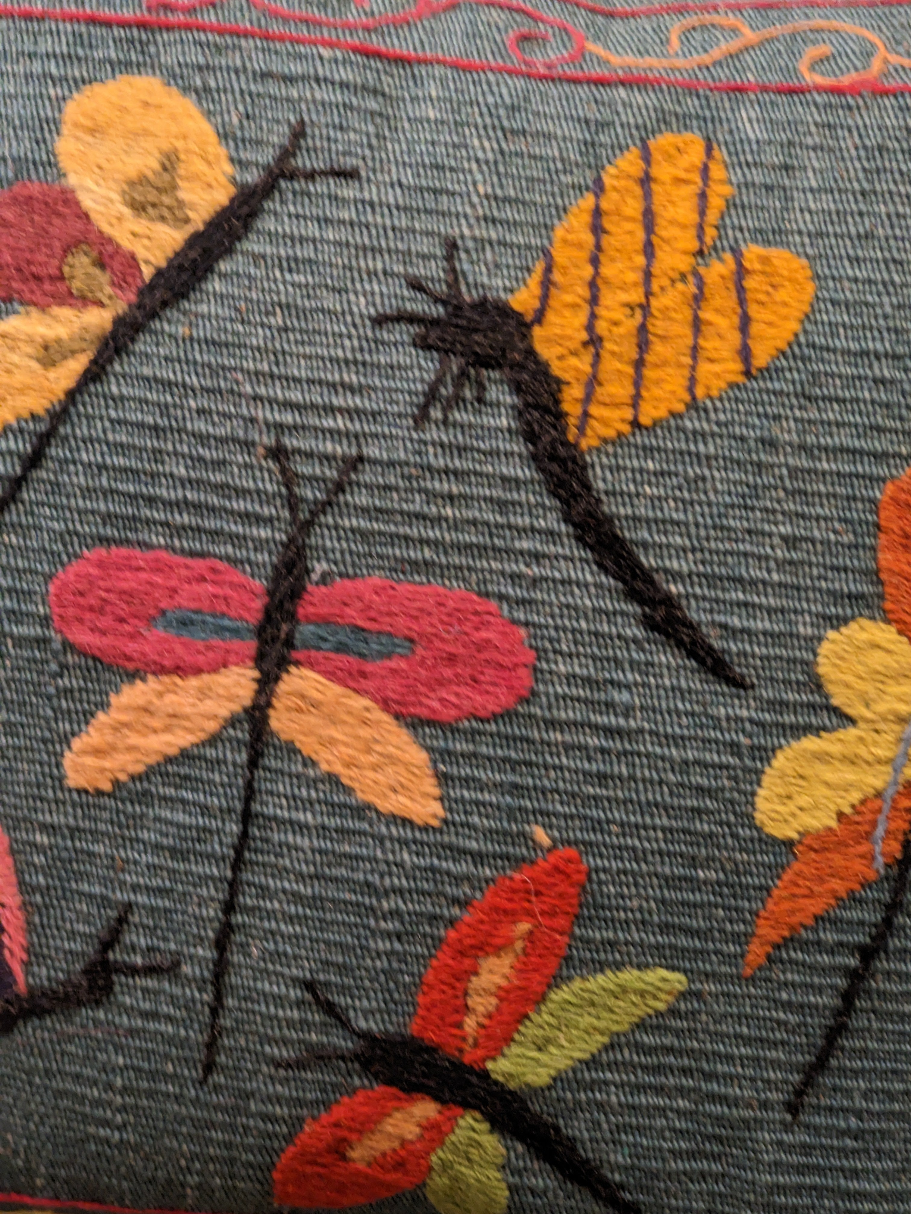 Suzani Hand Embroidered Cushion Cover - 45 x 45 cm - Handmade