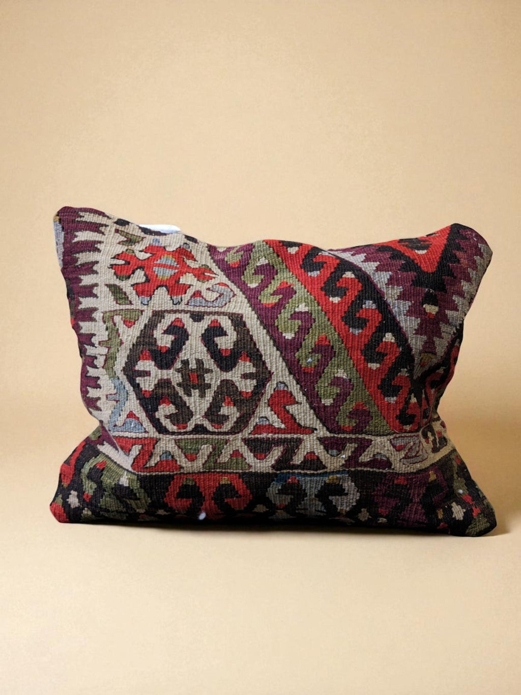 Turkish Kilim Vintage Cushion Cover - 54 x 42 cm - Handmade