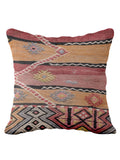 Turkish Kilim Vintage Cushion Cover - 40 x 40 cm - Handmade