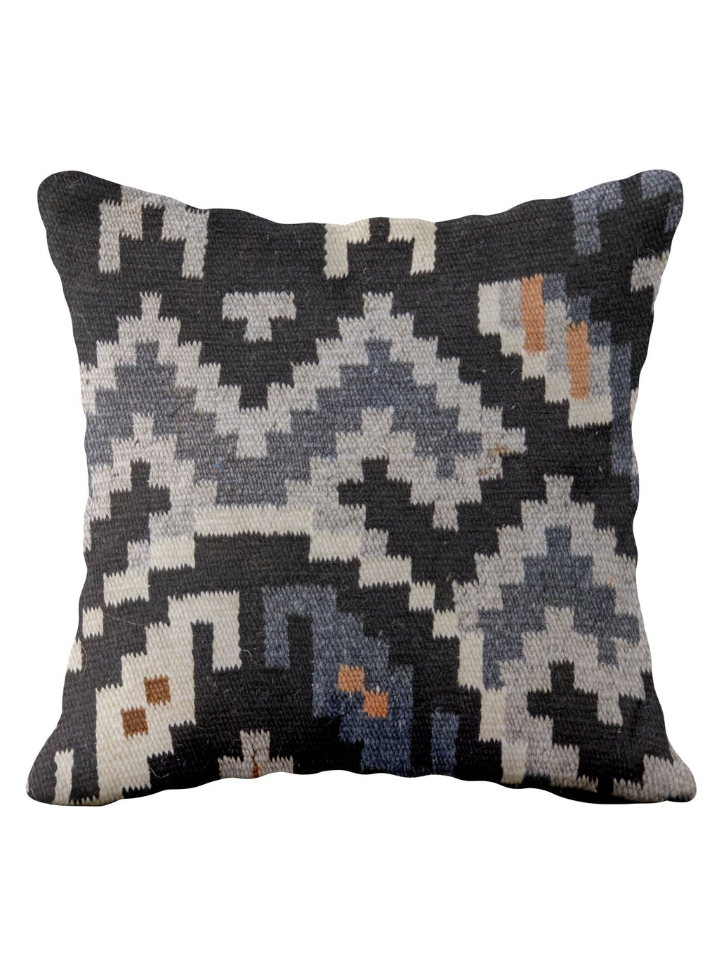Turkish Kilim Vintage Cushion Cover - 40 x 40 cm - Handmade