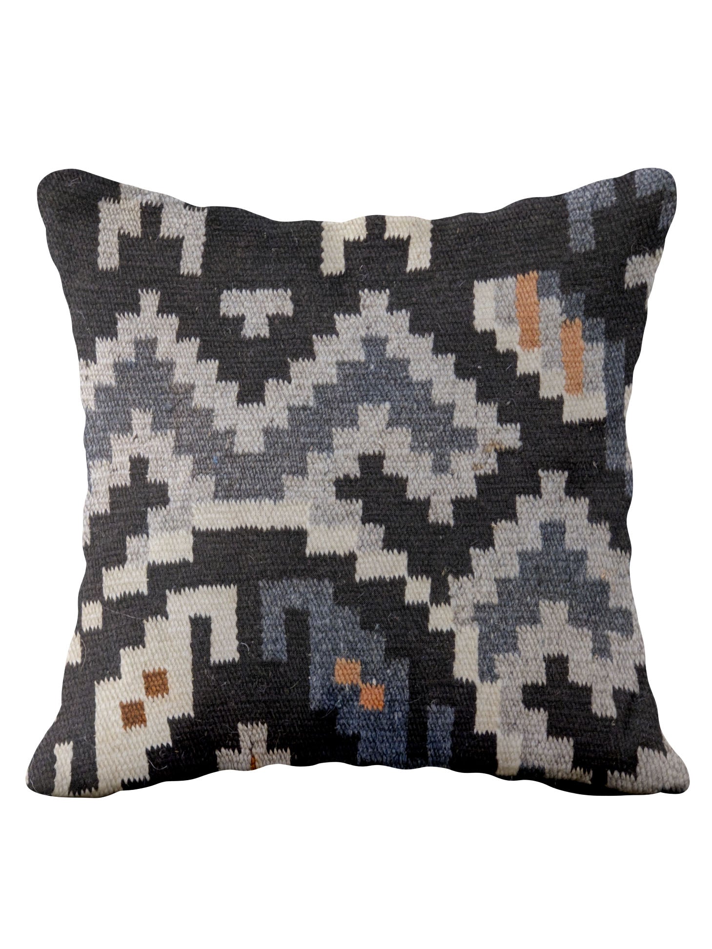 Turkish Kilim Vintage Cushion Cover - 40 x 40 cm - Handmade