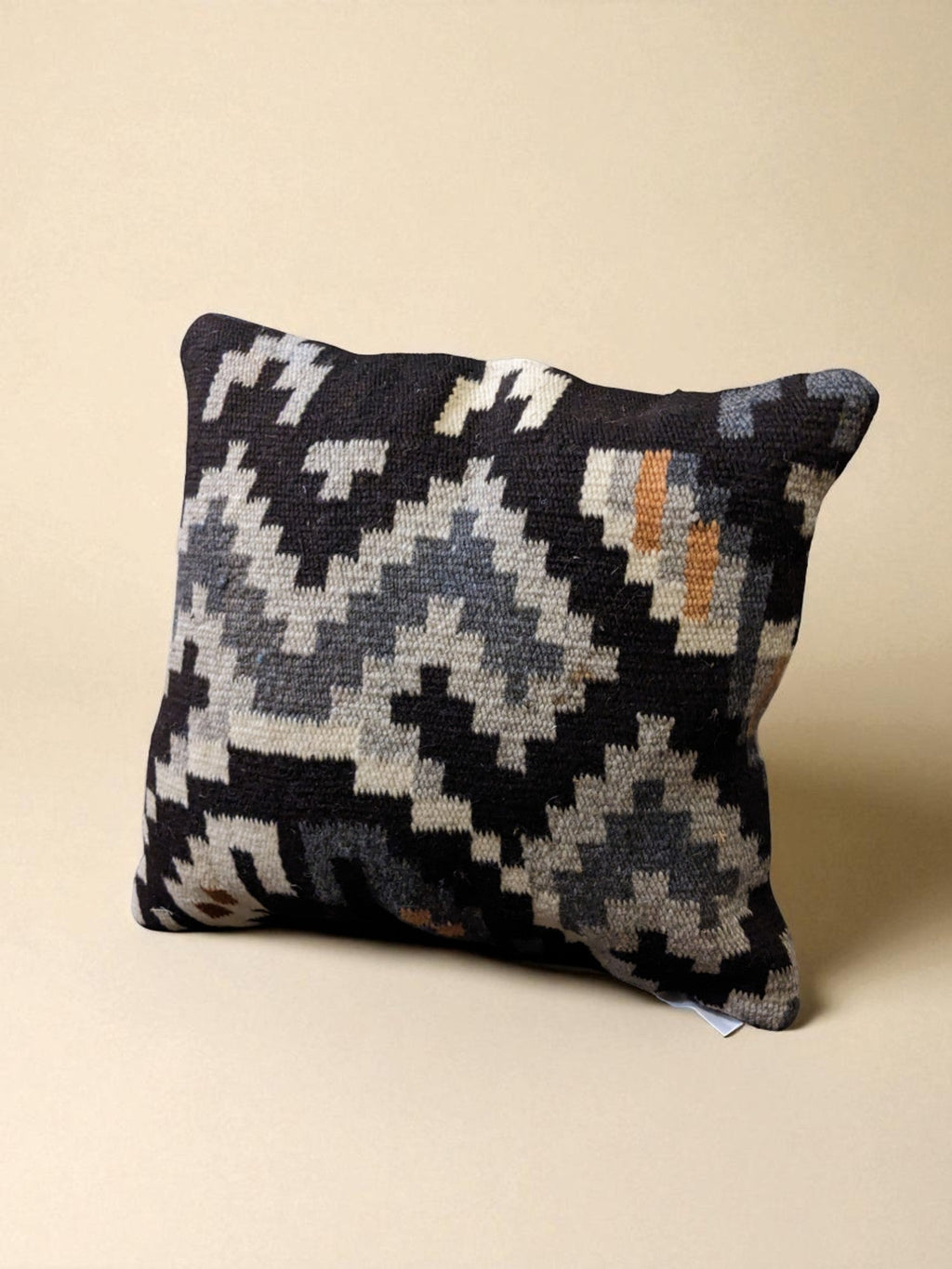 Turkish Kilim Vintage Cushion Cover - 40 x 40 cm - Handmade