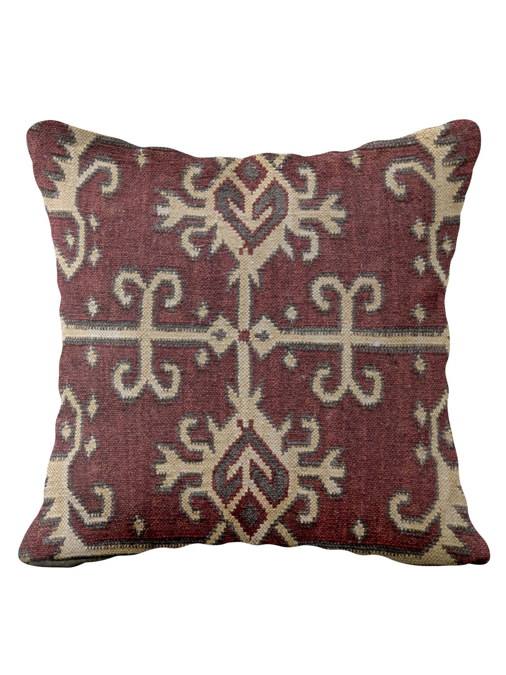 Turkish Kilim Vintage Cushion Cover - 40 x 40 cm - Handmade