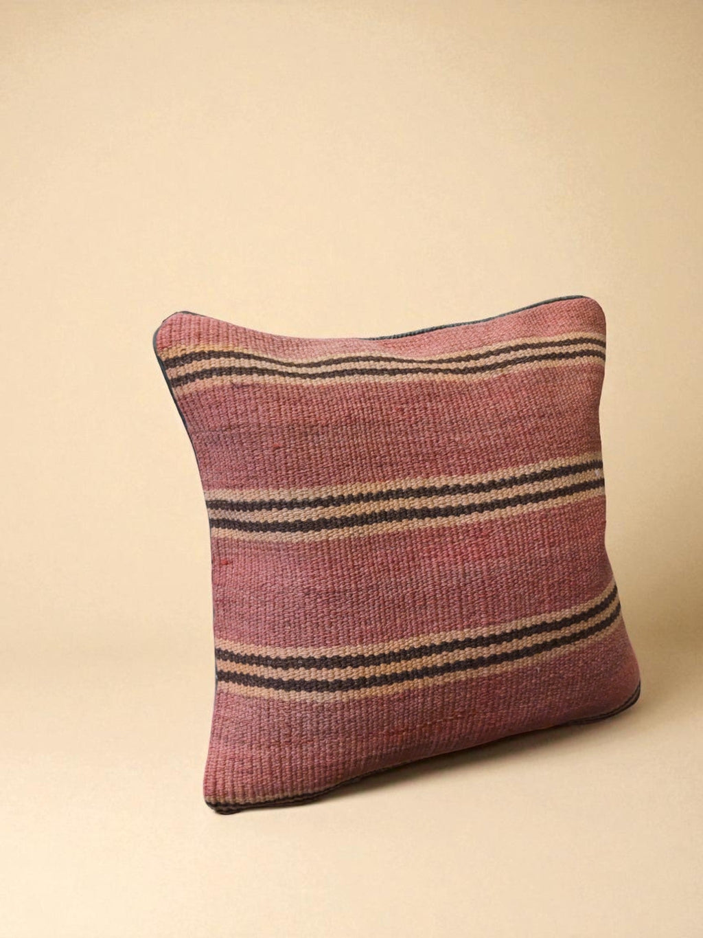 Turkish Kilim Vintage Cushion Cover - 40 x 40 cm - Handmade