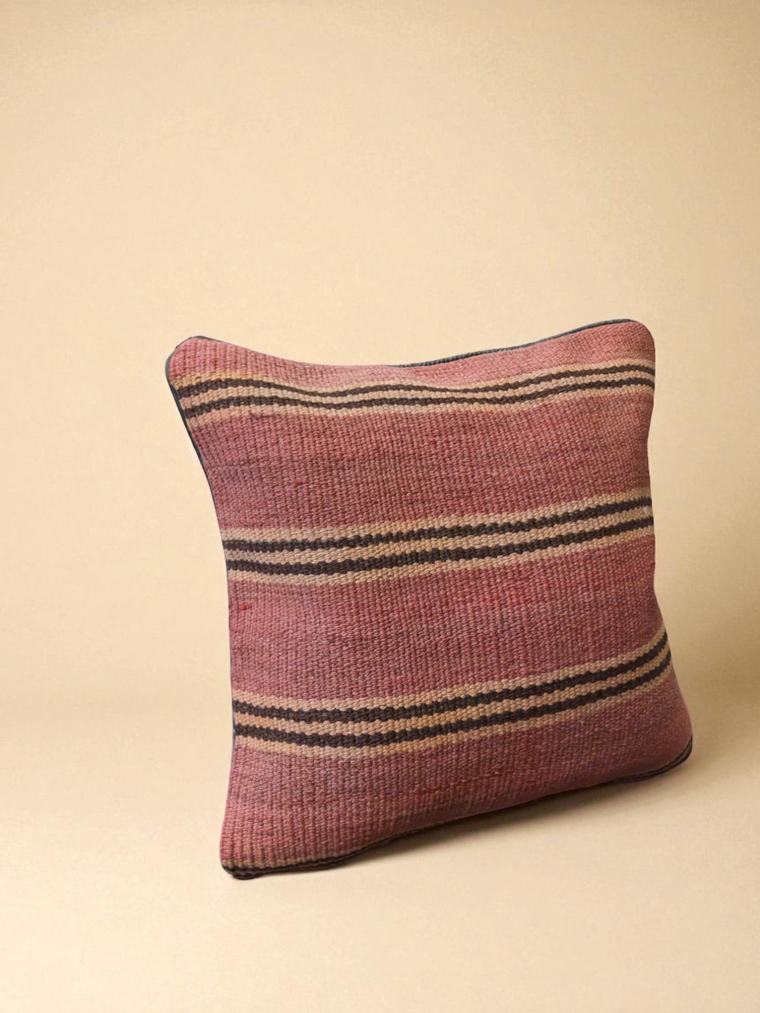 Turkish Kilim Vintage Cushion Cover - 40 x 40 cm - Handmade