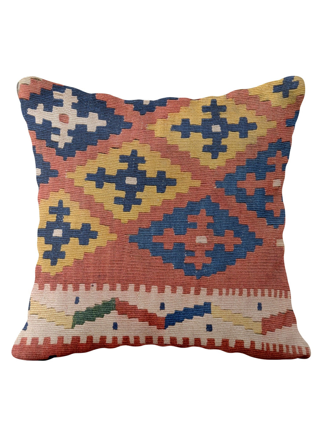 Turkish Kilim Vintage Cushion Cover - 42 x 40 cm - Handmade