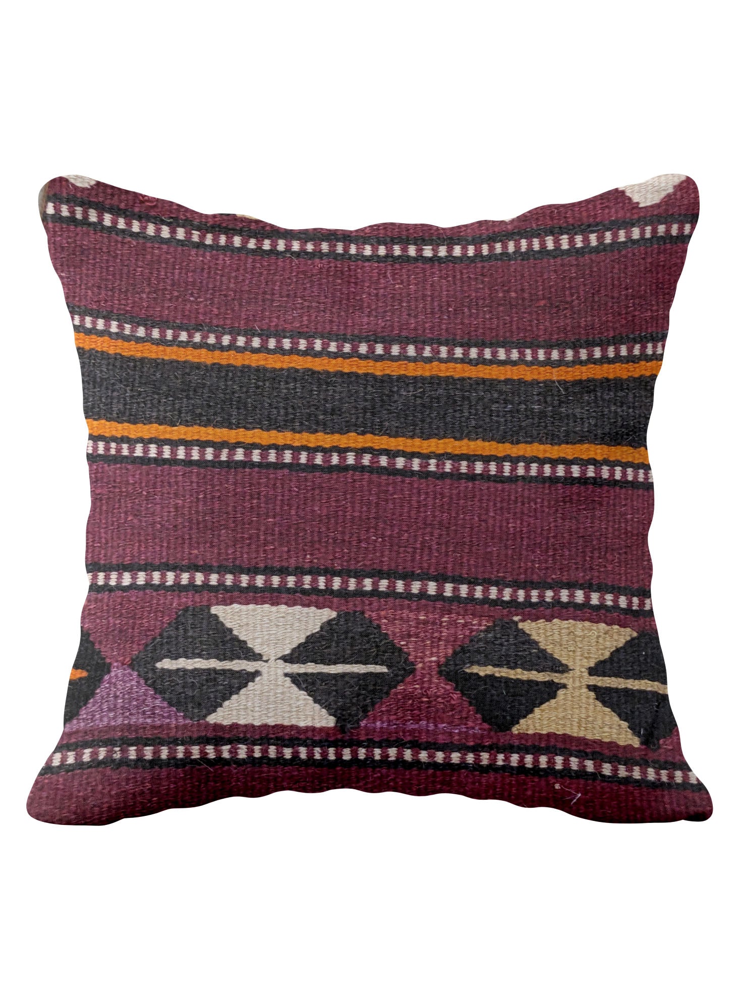 Turkish Kilim Vintage Cushion Cover - 42 x 40 cm - Handmade