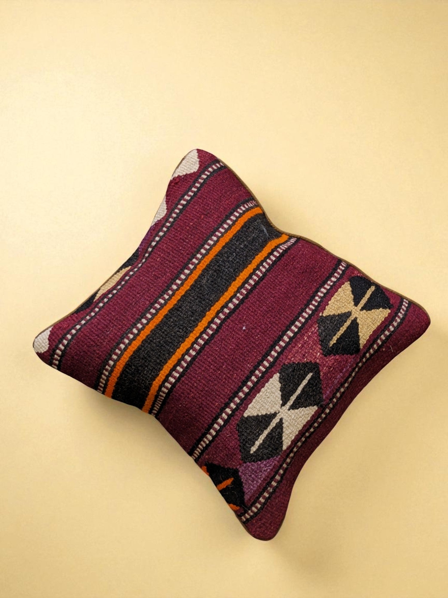 Turkish Kilim Vintage Cushion Cover - 42 x 40 cm - Handmade