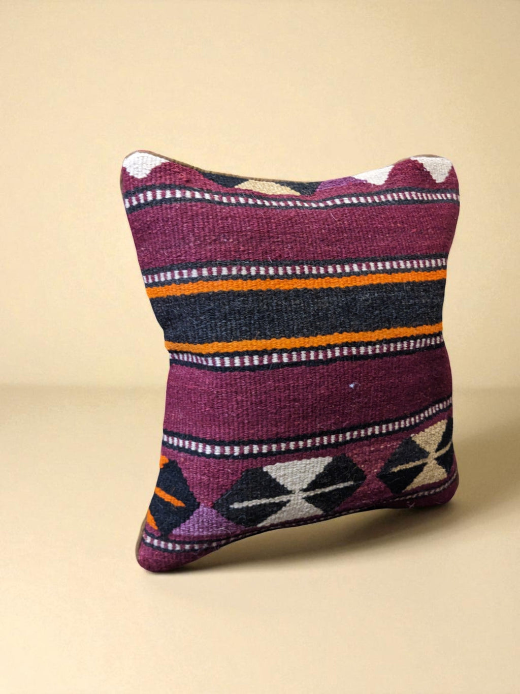 Turkish Kilim Vintage Cushion Cover - 42 x 40 cm - Handmade