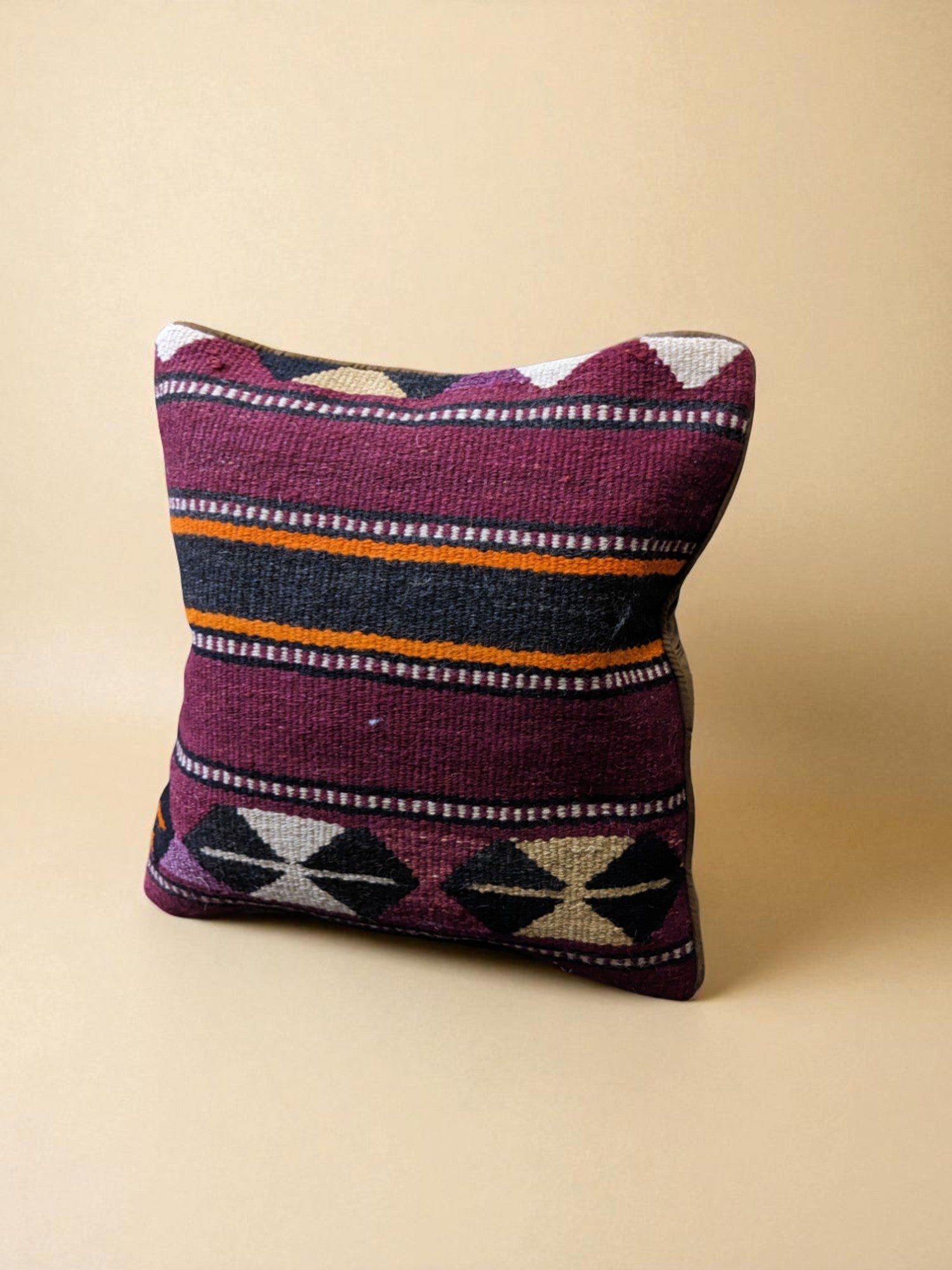 Turkish Kilim Vintage Cushion Cover - 42 x 40 cm - Handmade