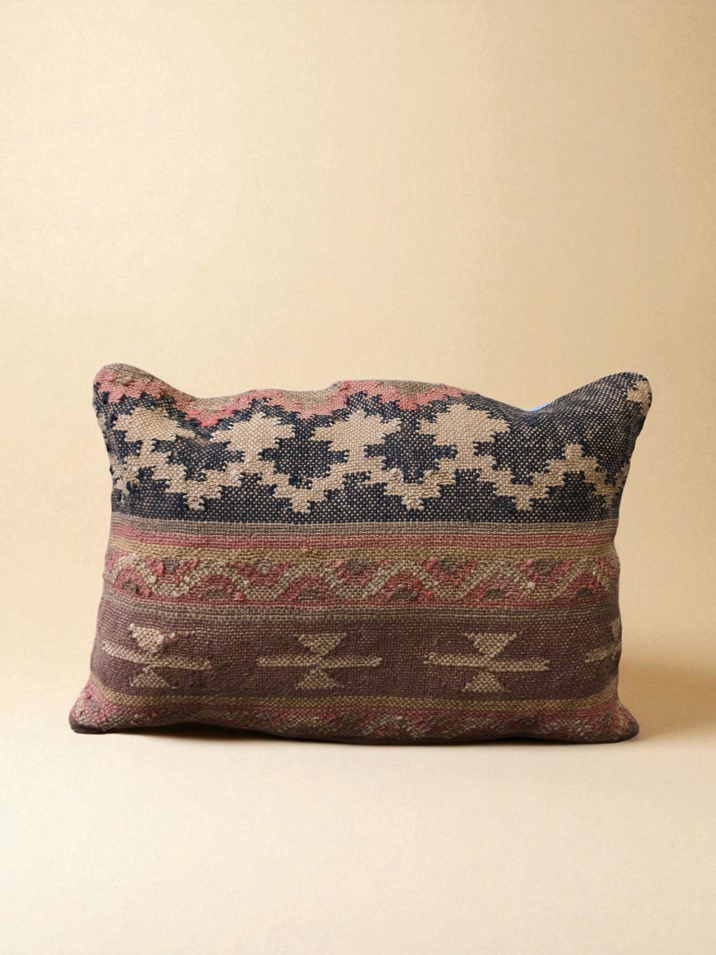 Turkish Kilim Vintage Cushion Cover - 56 x 40 cm - Handmade