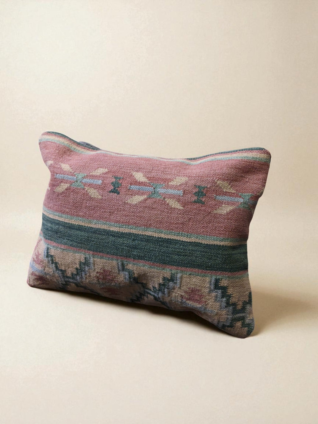 Turkish Kilim Vintage Cushion Cover - 58 x 40 cm - Handmade