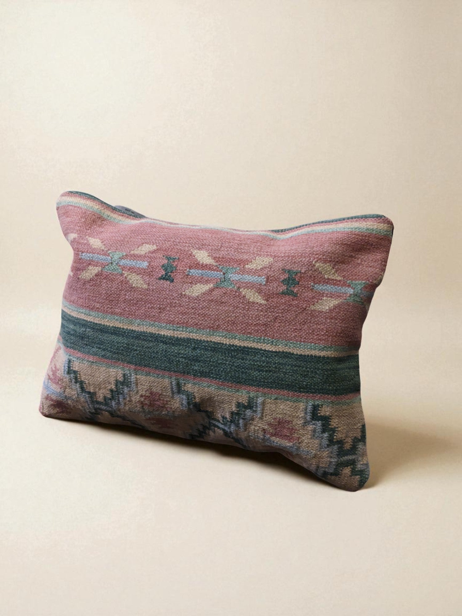 Turkish Kilim Vintage Cushion Cover - 58 x 40 cm - Handmade