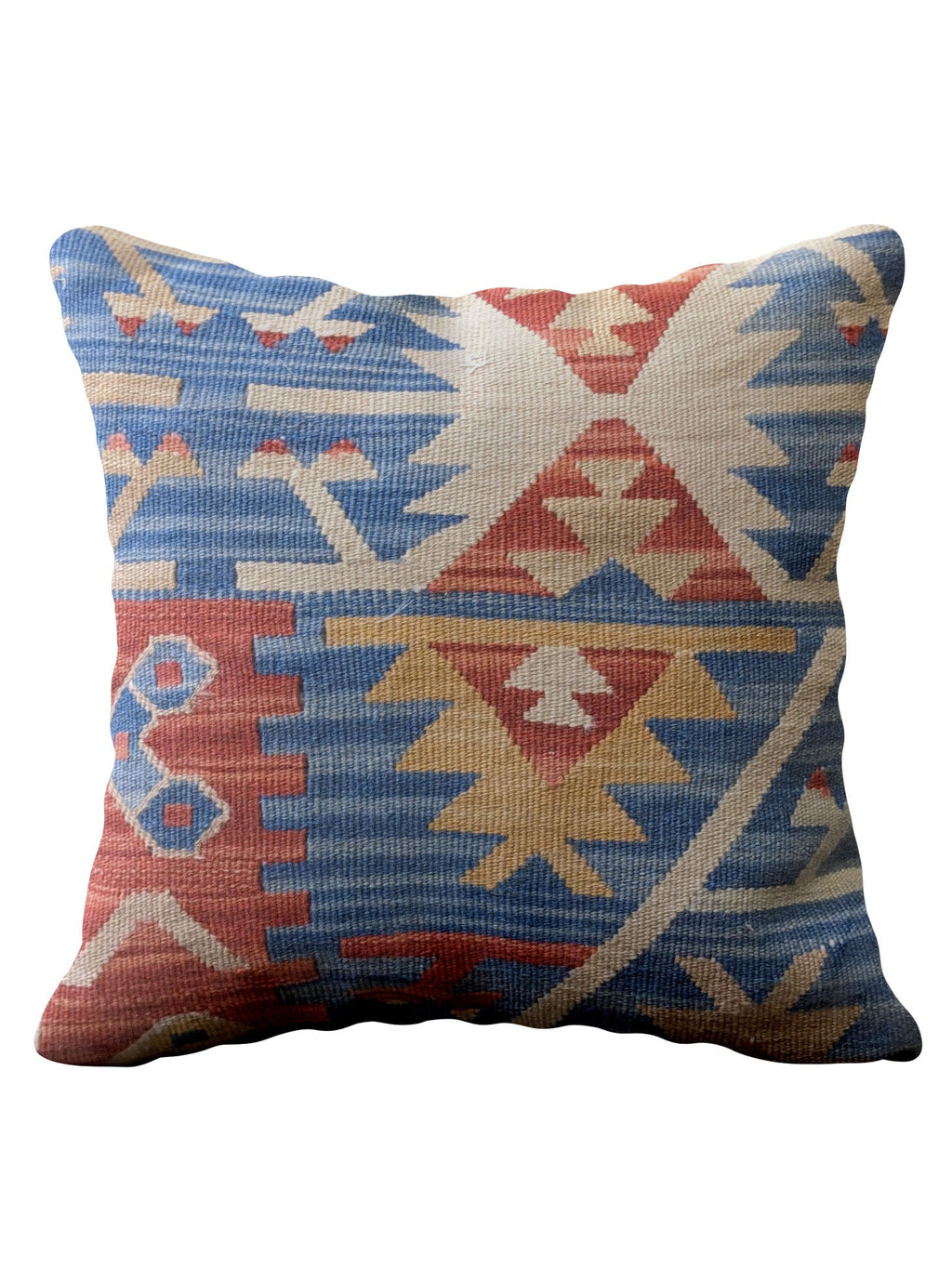Turkish Kilim Vintage Cushion Cover - 40 x 40 cm - Handmade