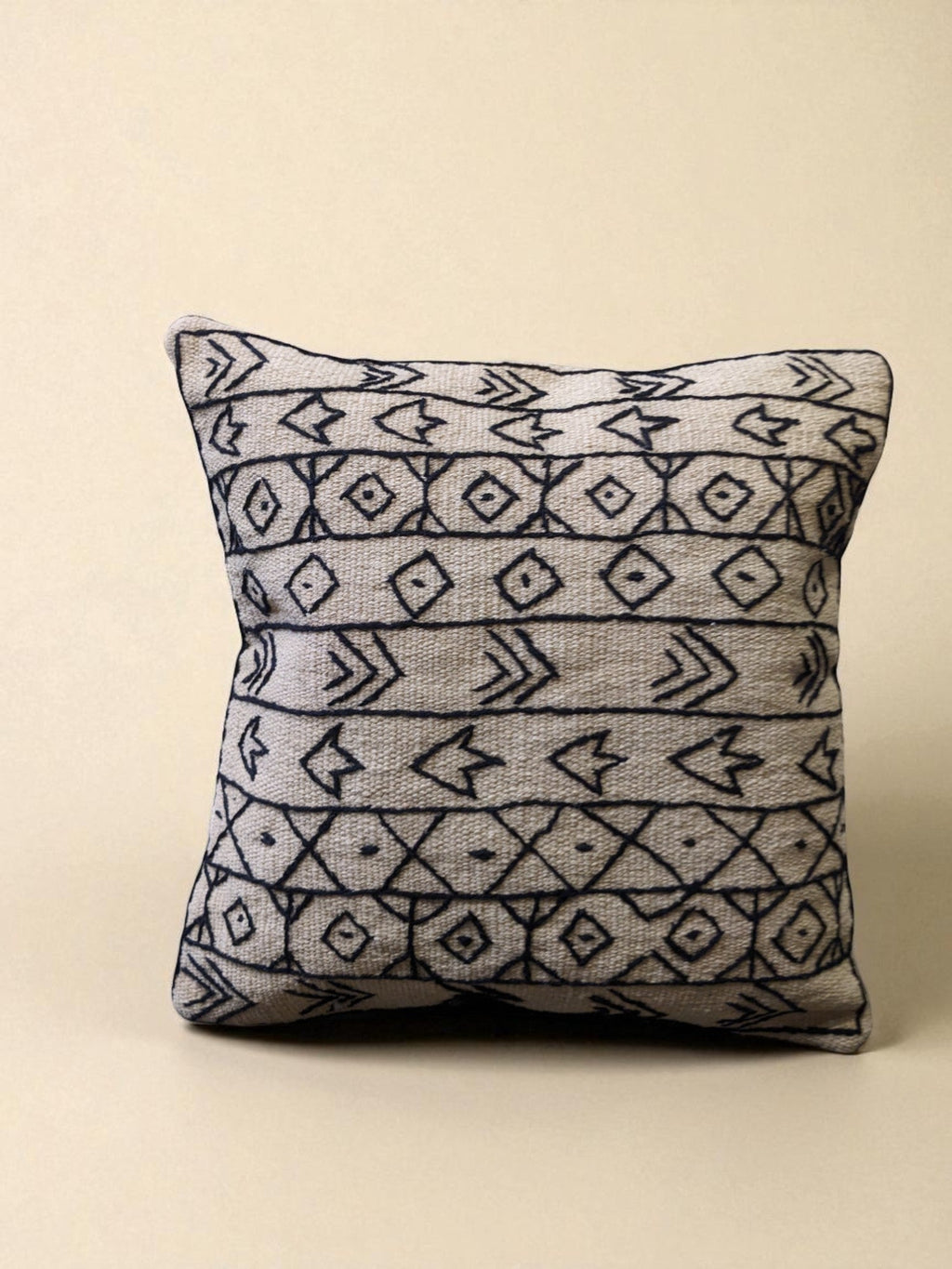 Suzani Hand Embroidered Cushion Cover - 45 x 45 cm - Handmade