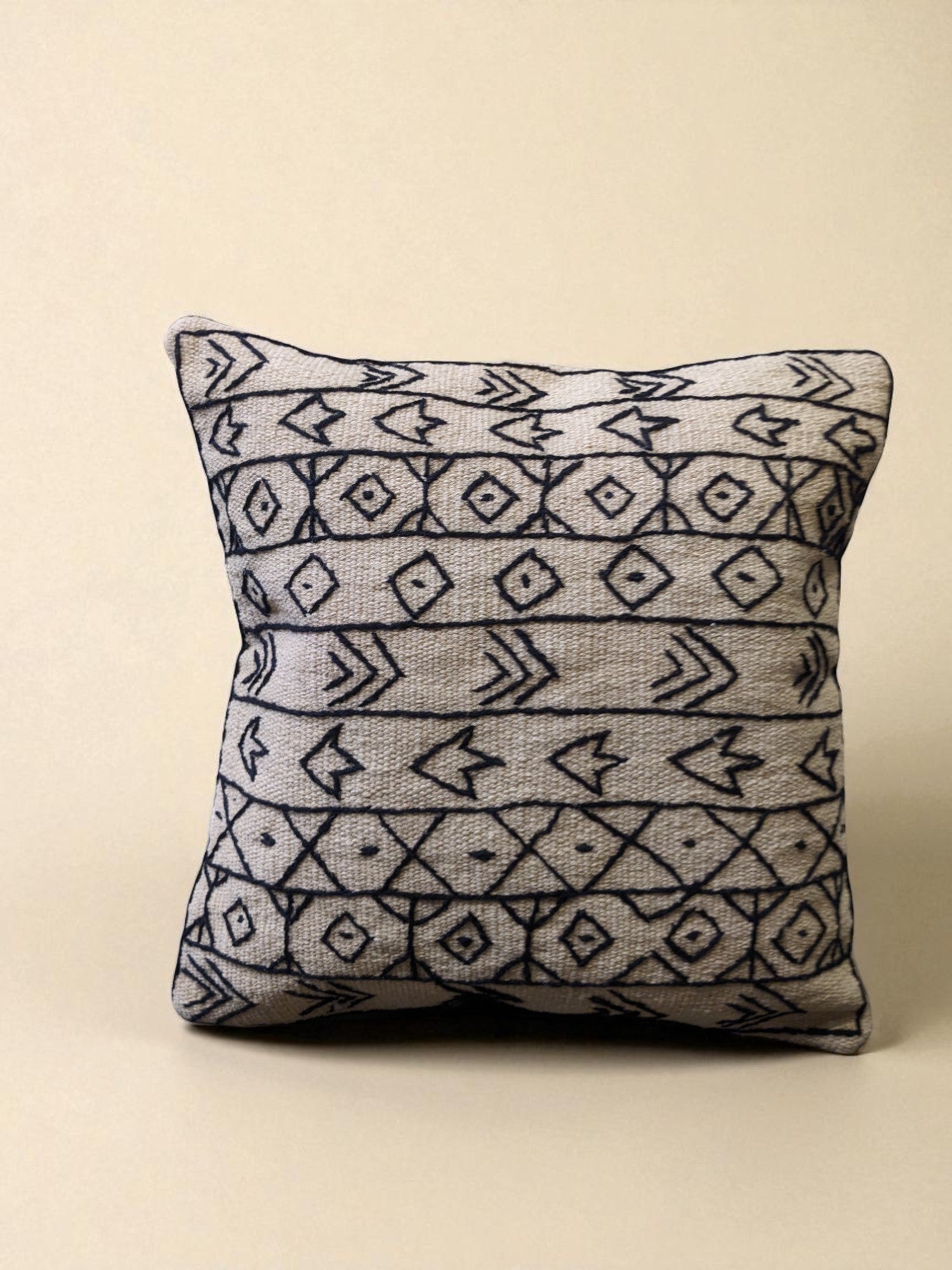 Suzani Hand Embroidered Cushion Cover - 45 x 45 cm - Handmade