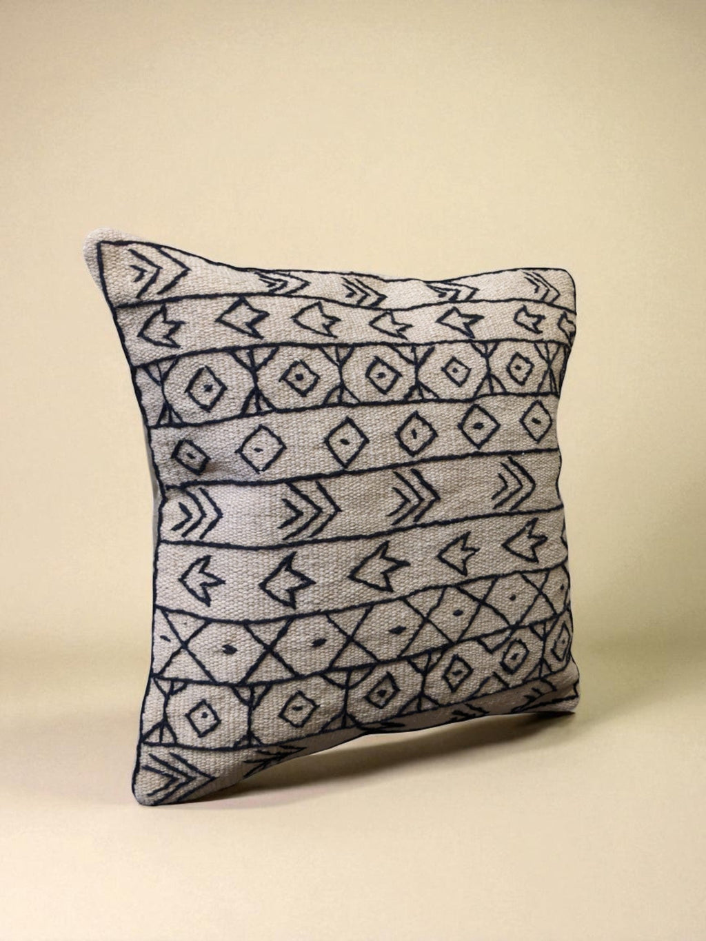 Suzani Hand Embroidered Cushion Cover - 45 x 45 cm - Handmade