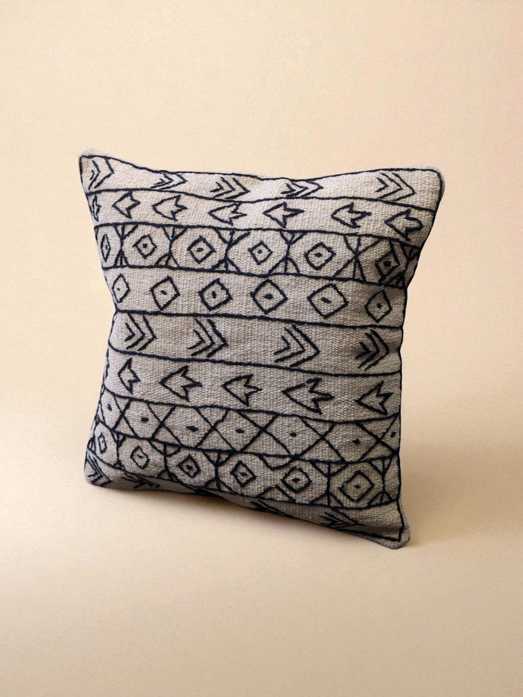 Suzani Hand Embroidered Cushion Cover - 45 x 45 cm - Handmade