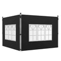 Gazebo Side Panels, Sides Replacement with Window for 3x3(m) or 3x4m Pop Up Gazebo, 2 Pack, Black - Bobobiy