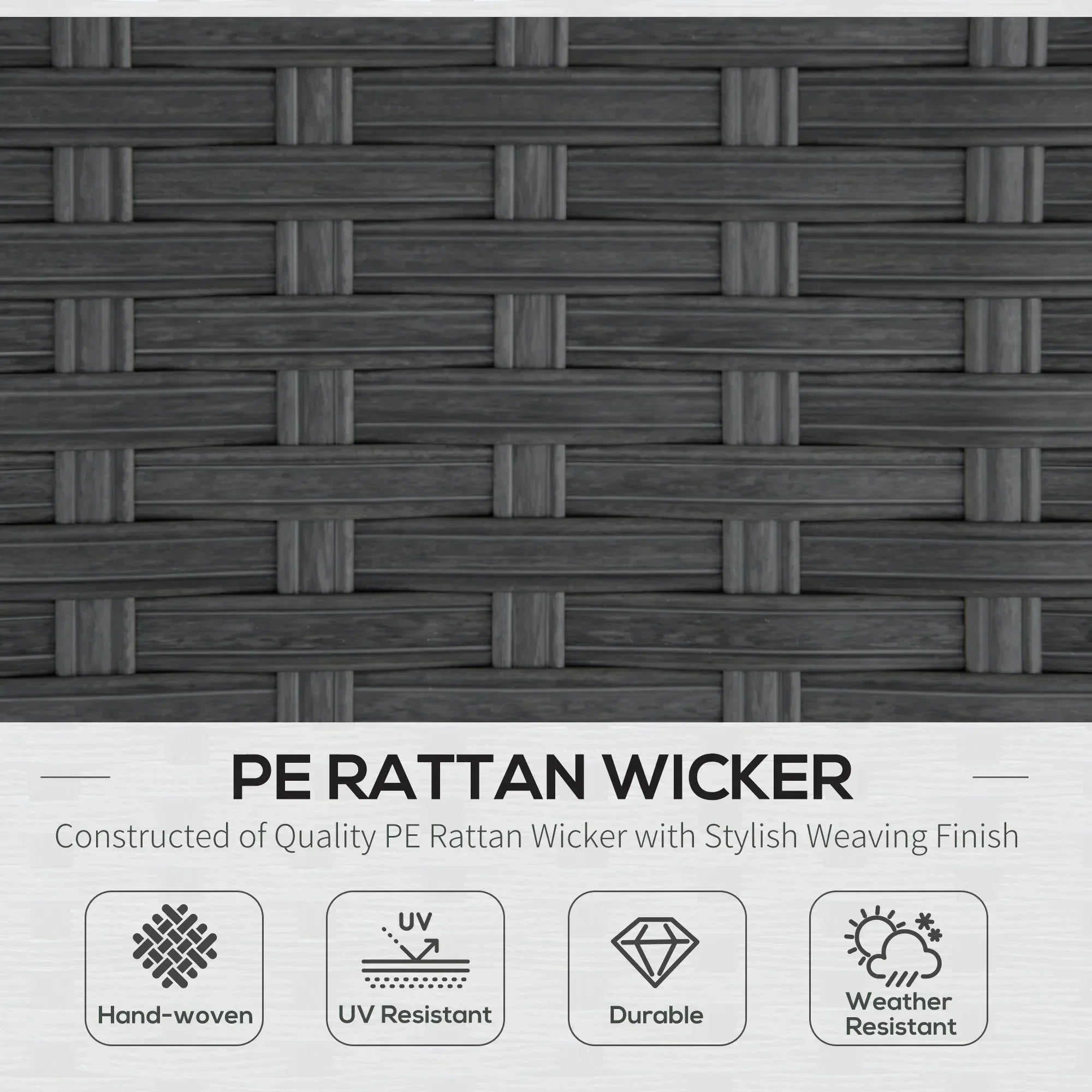 9-Seater Garden Rattan Furniture 10 Pcs Rattan Corner Dining Sofa Set, Grey/Dusty Blue Cushion - Bobobiy