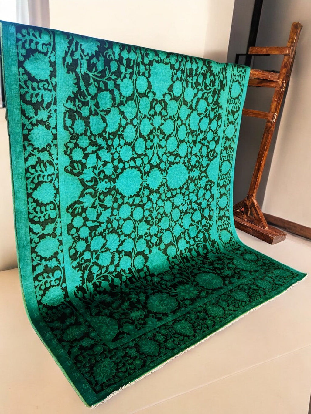 Ziegler Silk Wash Chobi Rug - 277 x 186 cm - Handmade