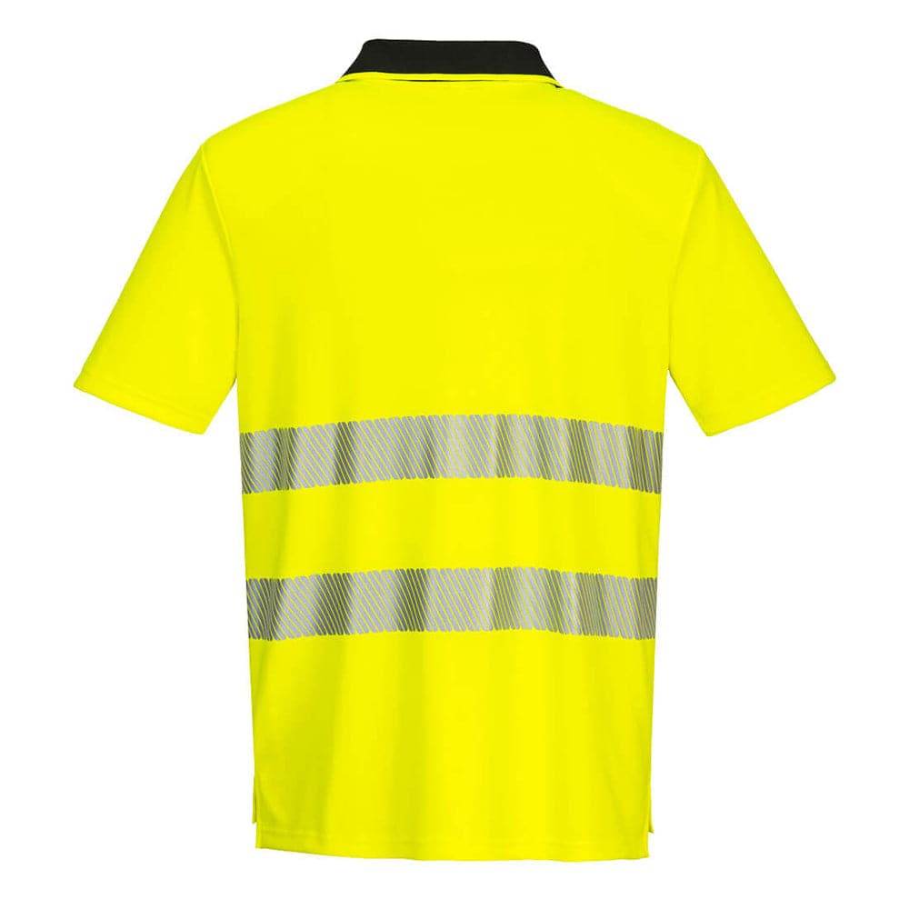 Portwest-DX412-Hi-Vis-Zip-Neck-Short-Sleeve-Polo-T-Shirt-Workwear-Nation-Ltd-7509 - Bobobiy
