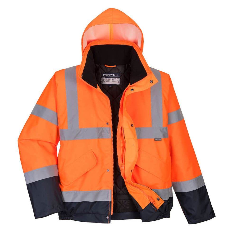 Portwest-S266-Hi-Vis-Two-Tone-Waterproof-Bomber-Jacket-Workwear-Nation-Ltd-6835 - Bobobiy