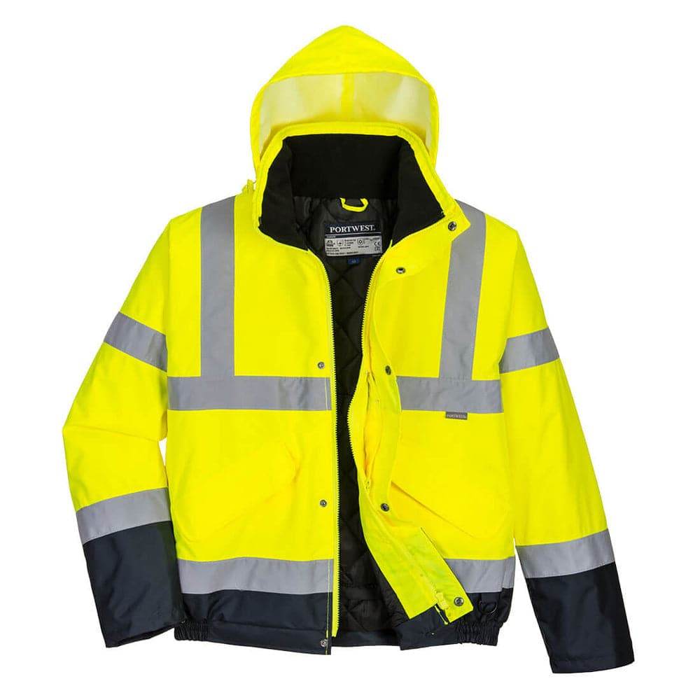 Portwest-S266-Hi-Vis-Two-Tone-Waterproof-Bomber-Jacket-Workwear-Nation-Ltd-7389 - Bobobiy