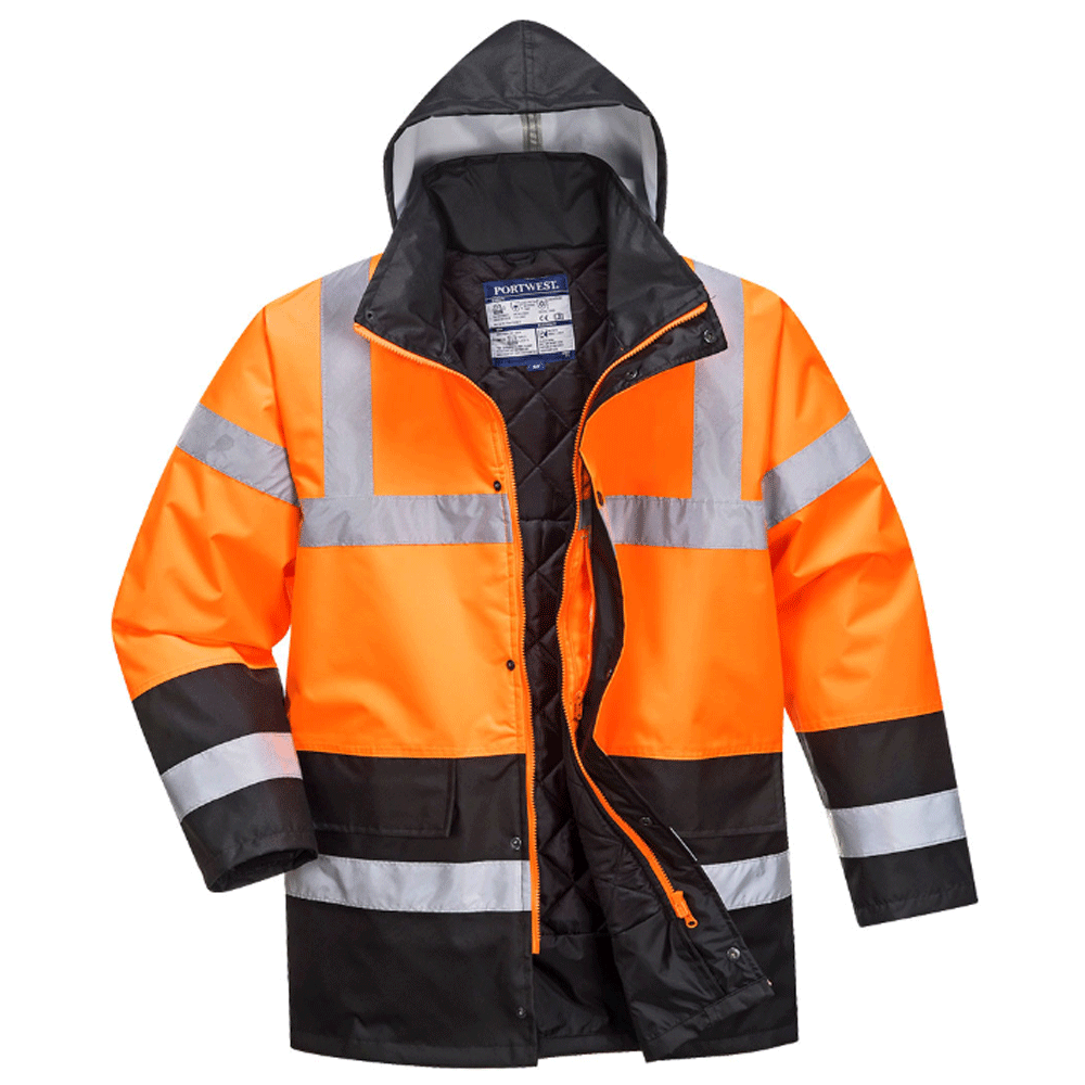 Portwest-S467-Waterproof-Two-Tone-Hi-Vis-Traffic-Jacket-Various-Colours-Workwear-Nation-Ltd-5048 - Bobobiy