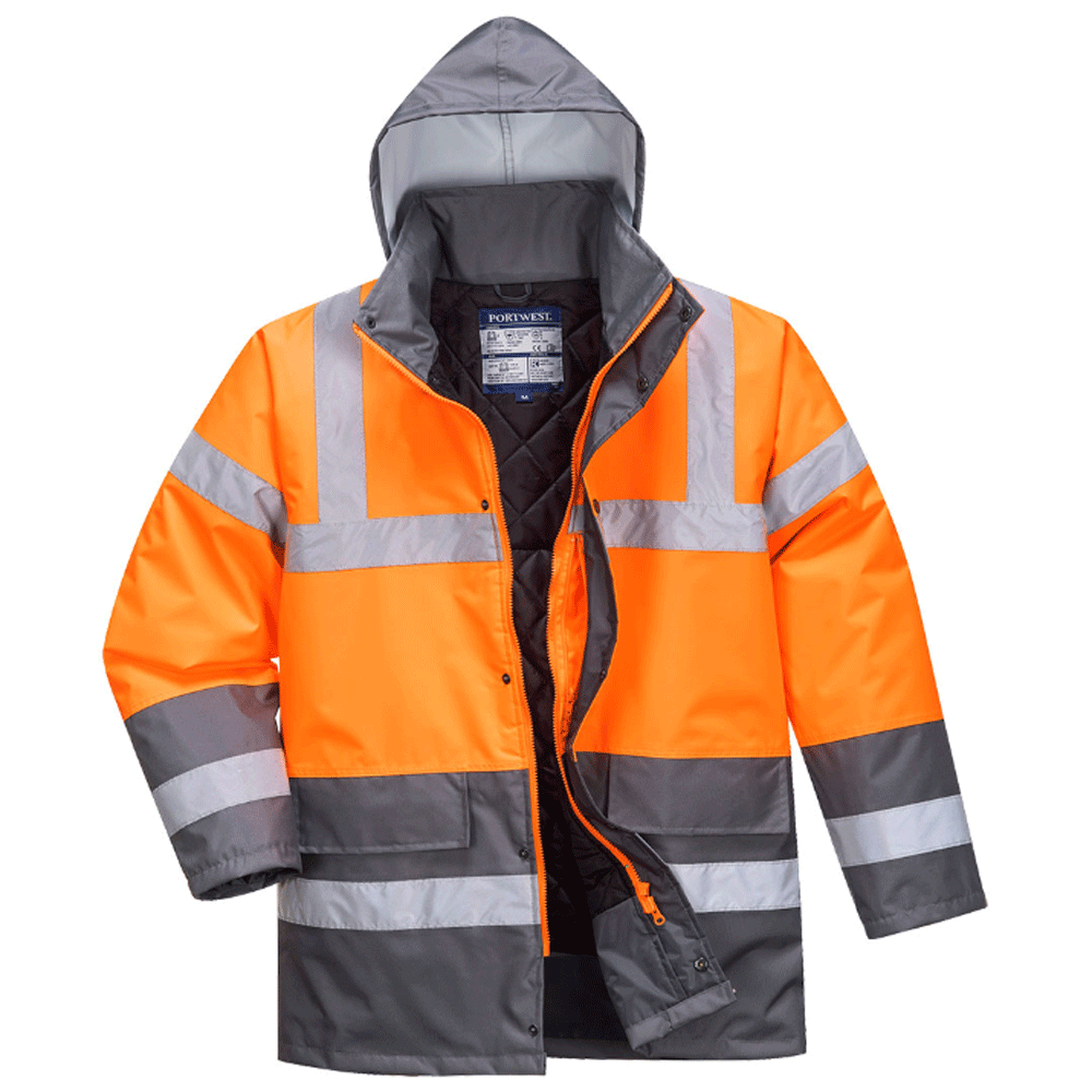 Portwest-S467-Waterproof-Two-Tone-Hi-Vis-Traffic-Jacket-Various-Colours-Workwear-Nation-Ltd-9956 - Bobobiy