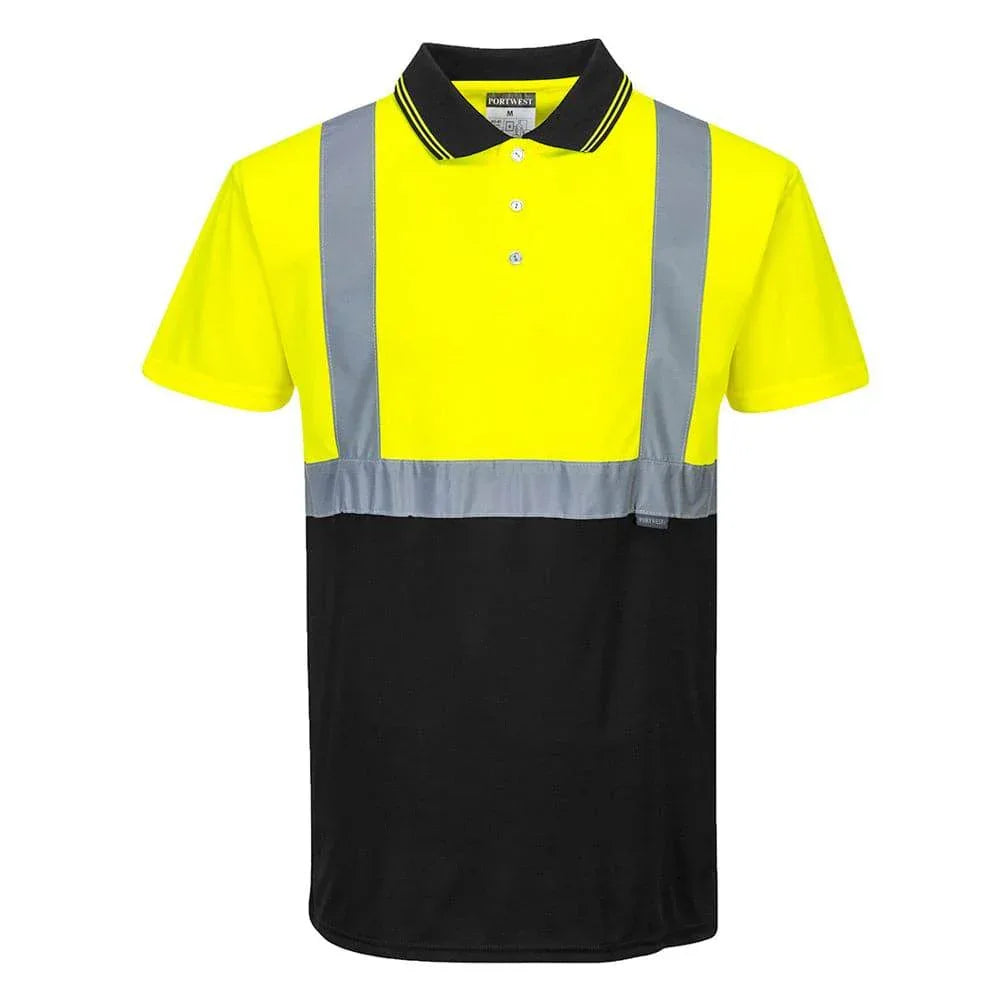 Portwest-S479-Two-Tone-Hi-Vis-Polo-Short-Sleeve-Work-T-Shirt-Workwear-Nation-Ltd-159 - Bobobiy