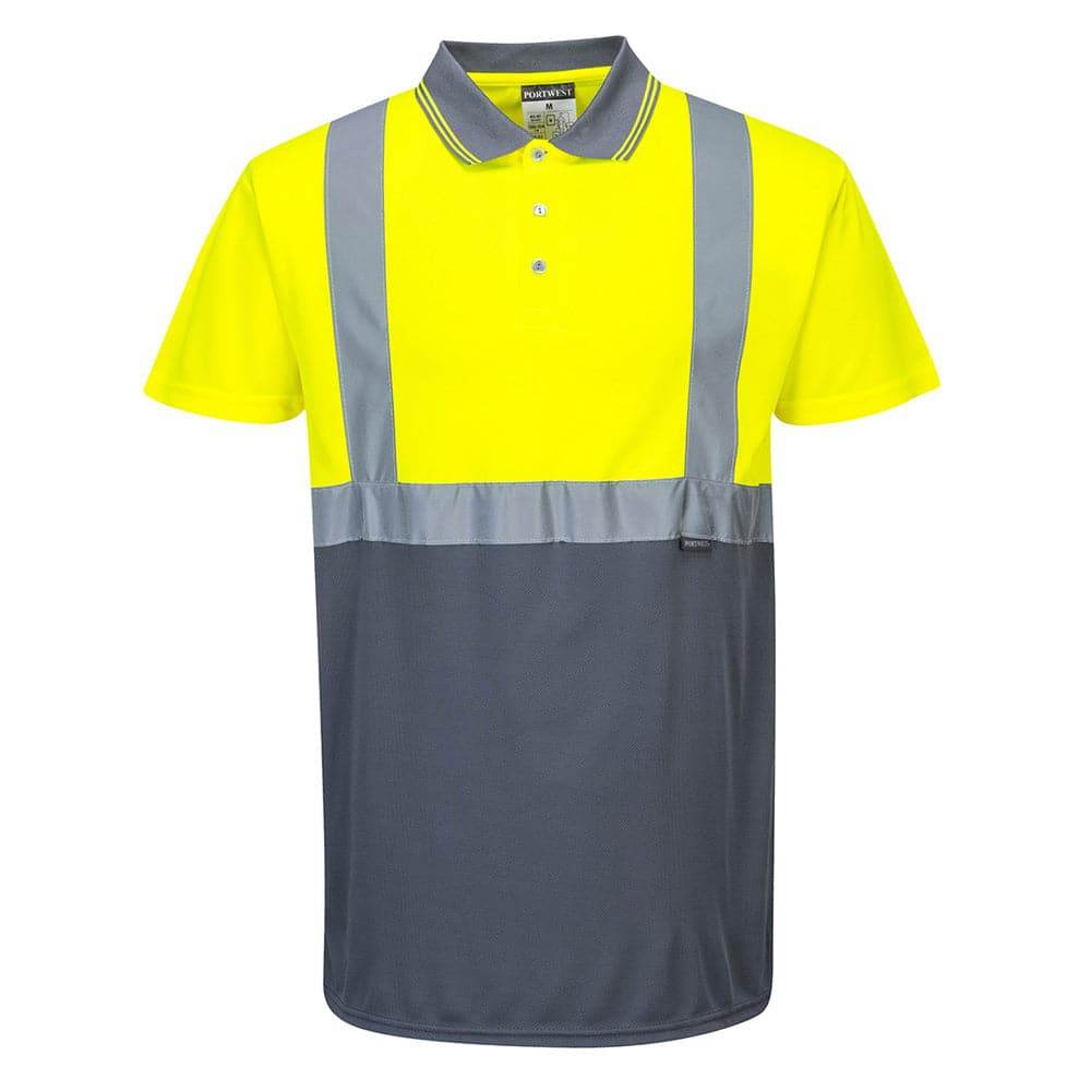 Portwest-S479-Two-Tone-Hi-Vis-Polo-Short-Sleeve-Work-T-Shirt-Workwear-Nation-Ltd-4460 - Bobobiy