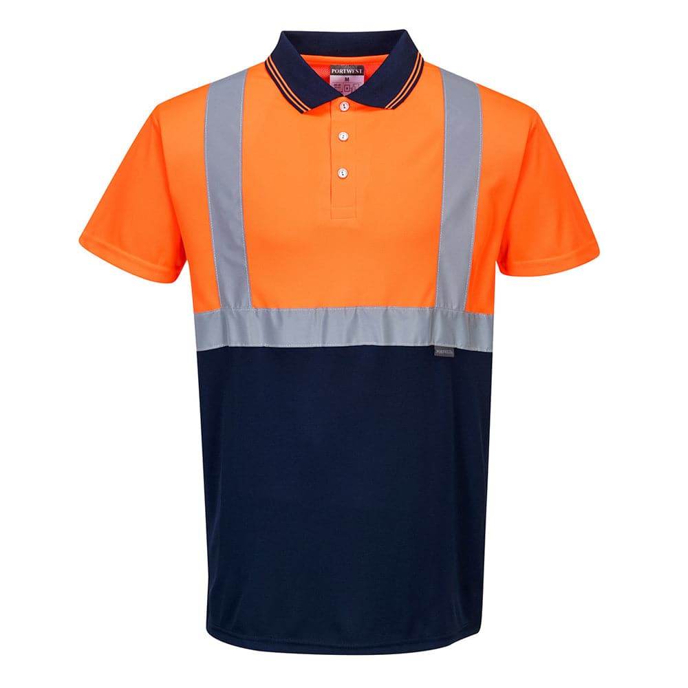 Portwest-S479-Two-Tone-Hi-Vis-Polo-Short-Sleeve-Work-T-Shirt-Workwear-Nation-Ltd-5366 - Bobobiy