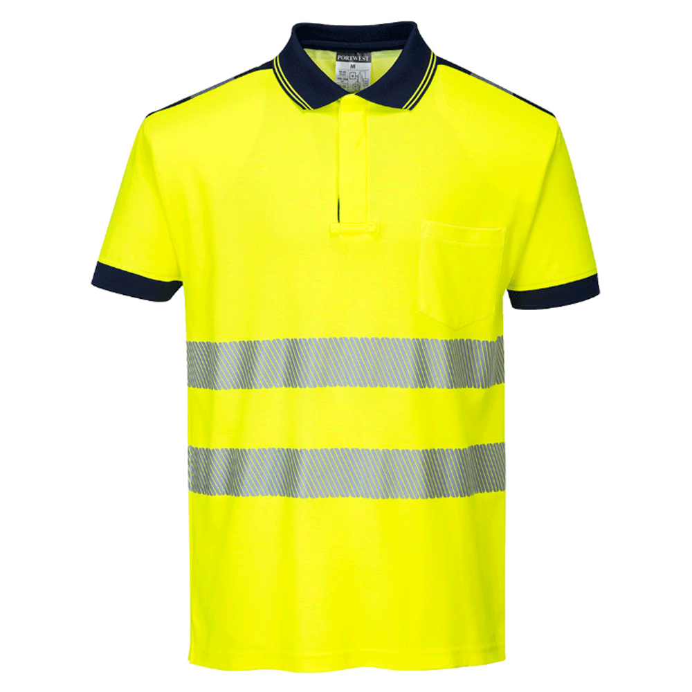 Portwest-T180-PW3-Hi-Vis-Short-Sleeve-Polo-Shirt-Various-Colours-Workwear-Nation-Ltd-1788 - Bobobiy