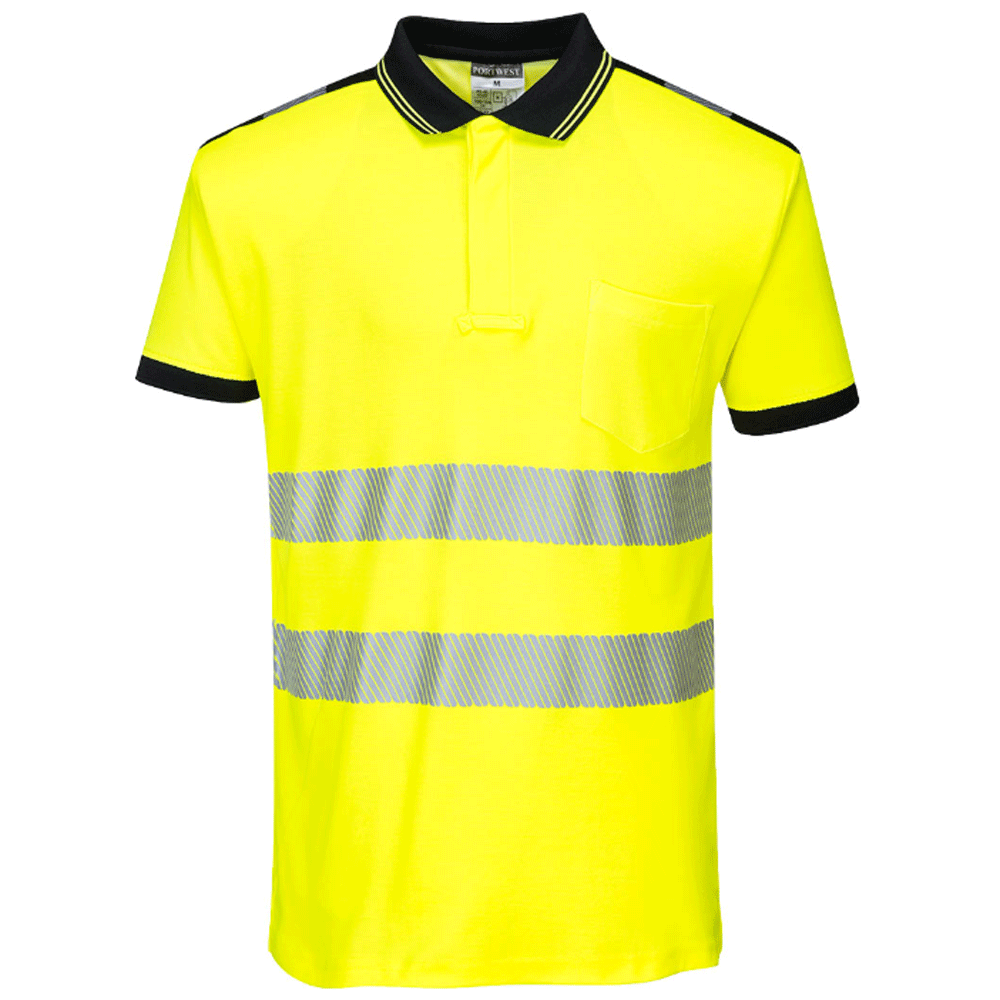 Portwest-T180-PW3-Hi-Vis-Short-Sleeve-Polo-Shirt-Various-Colours-Workwear-Nation-Ltd-9460 - Bobobiy
