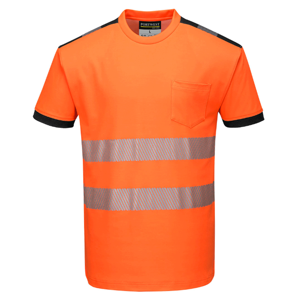 Portwest-T181-PW3-Hi-Vis-Short-Sleeve-Work-T-Shirt-Various-Colours-Workwear-Nation-Ltd-1363 - Bobobiy