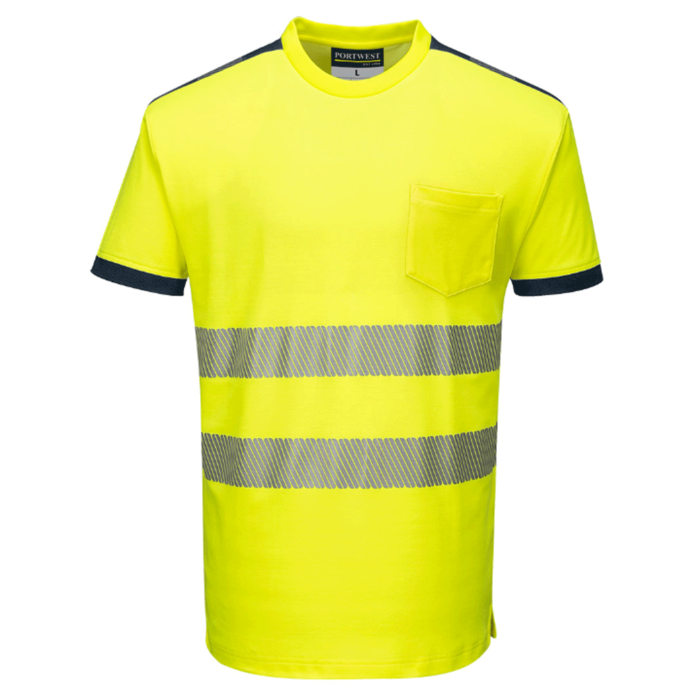 Portwest-T181-PW3-Hi-Vis-Short-Sleeve-Work-T-Shirt-Various-Colours-Workwear-Nation-Ltd-3354 - Bobobiy