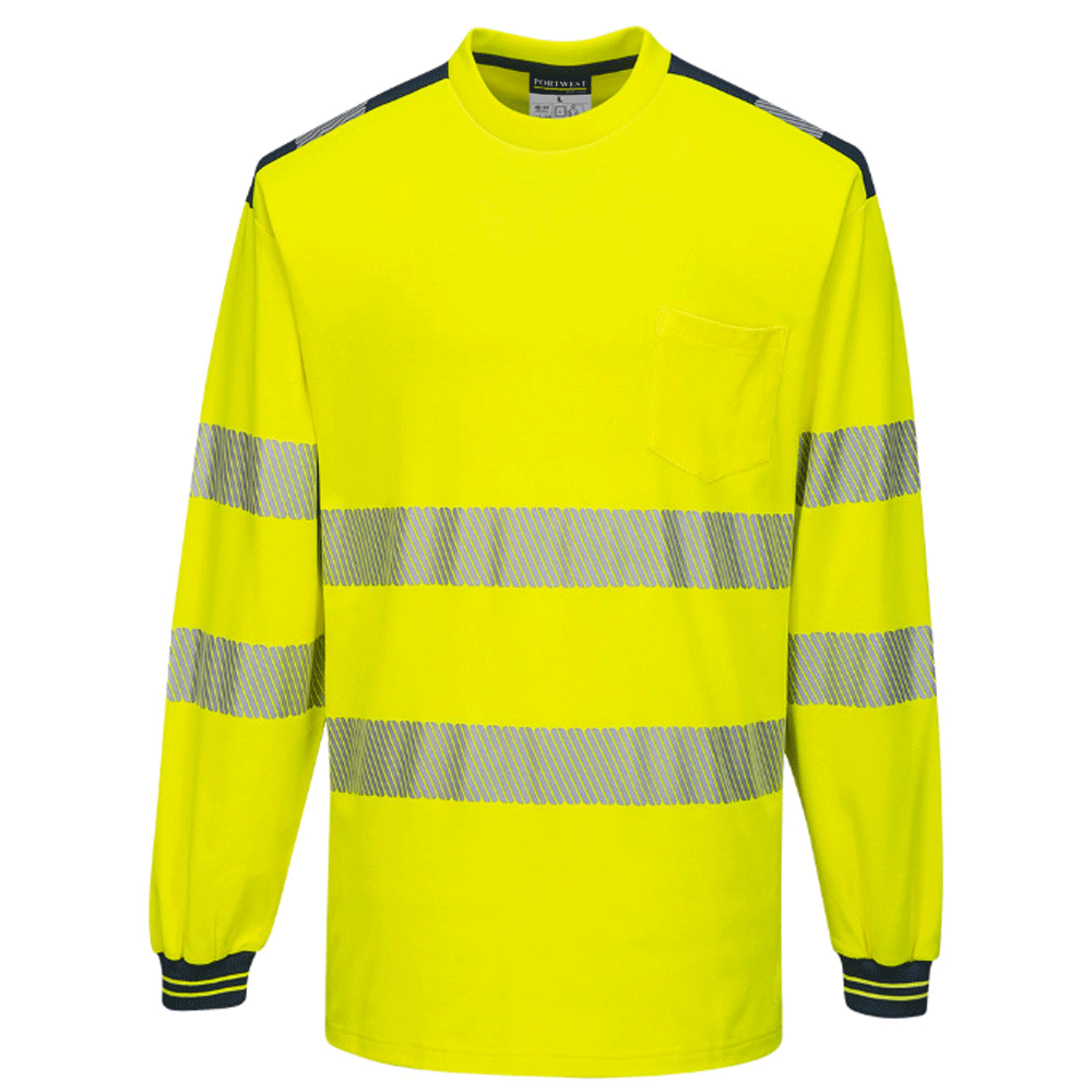 Portwest-T185-PW3-Hi-Vis-Long-Sleeve-Work-T-Shirt-Various-Colours-Workwear-Nation-Ltd-218 - Bobobiy
