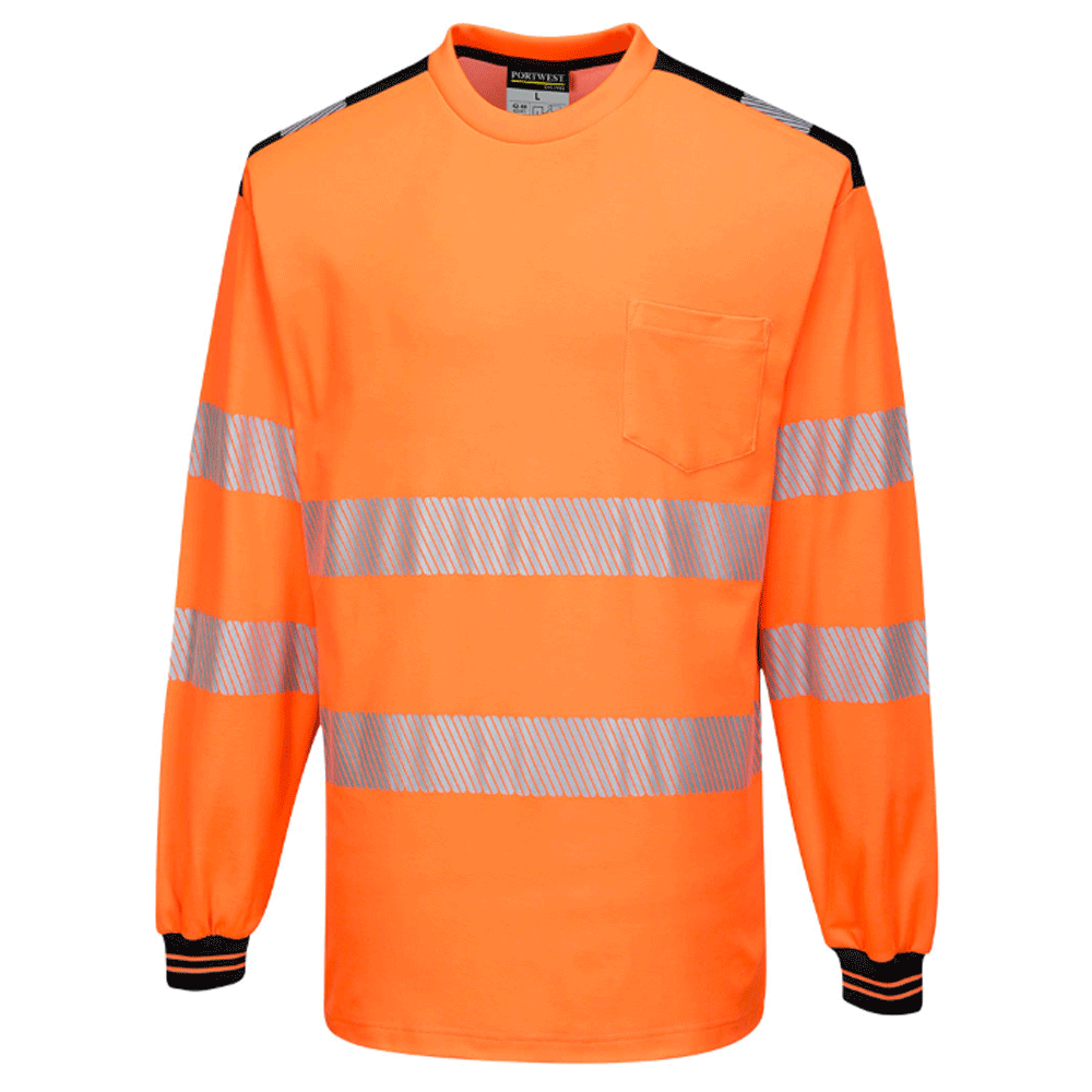Portwest-T185-PW3-Hi-Vis-Long-Sleeve-Work-T-Shirt-Various-Colours-Workwear-Nation-Ltd-6455 - Bobobiy