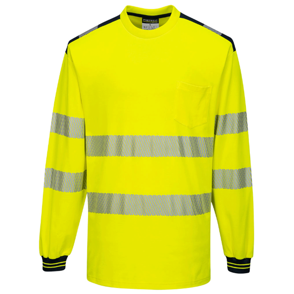 Portwest-T185-PW3-Hi-Vis-Long-Sleeve-Work-T-Shirt-Various-Colours-Workwear-Nation-Ltd-9738 - Bobobiy