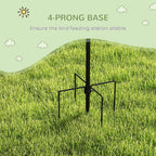 Black 4-prong base for bird feeding station pole