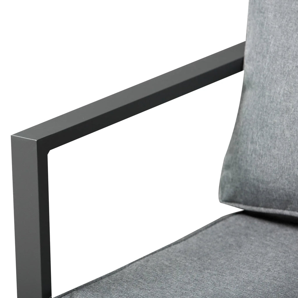 9PCs Patio Aluminium Dining Set, Space Saving Cube Set with 4 Chairs, 4 Ottoman, Cushions, 8 Seater Garden Furniture - Bobobiy