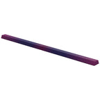 Folding kids balance beam with padded purple top and dark base