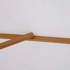 Wooden parasol rib arm connector with circular bolt detail
