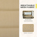 Khaki breathable mesh chair seat and back fabric with water droplets